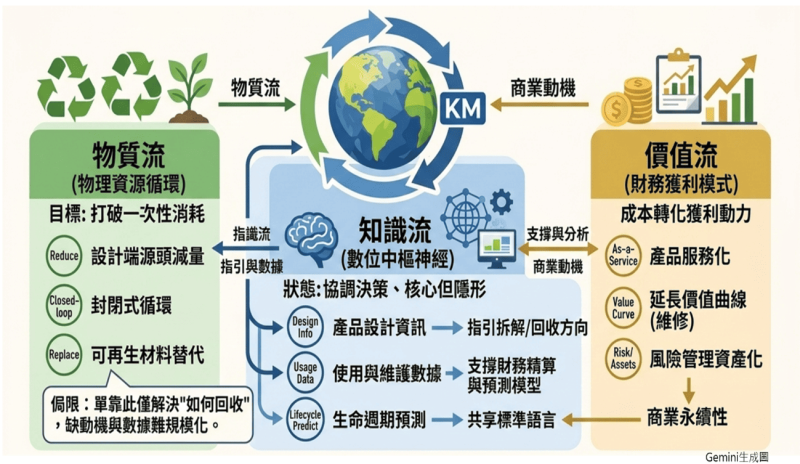 循環經濟系統工程協同運作架構圖