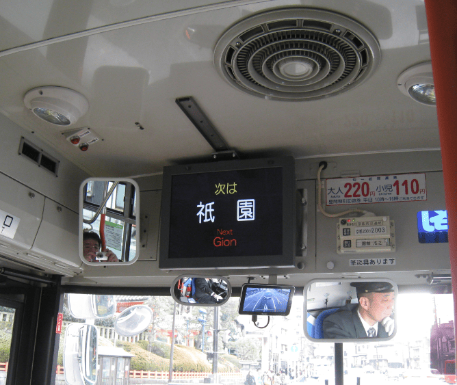 公車上的LED螢幕資訊